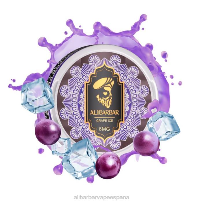 Alibarbar Vape España - hielo de uva VRXR85 Alibarbar bolsas de nicotina