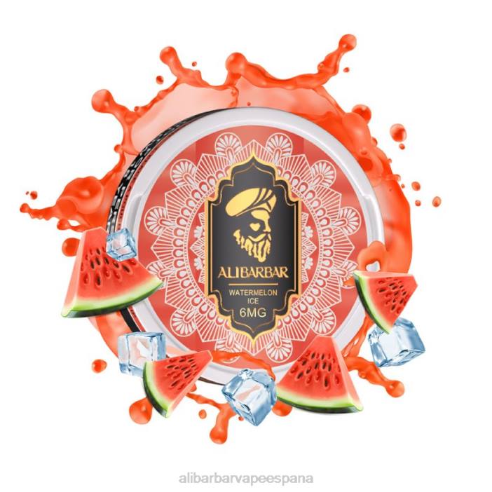Alibarbar Vape Review - hielo de sandia VRXR94 Alibarbar bolsas de nicotina